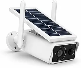 Câmera WiFi Solar Segurança Externa Full HD Sem Fio Visão Noturna Sensor Humano Áudio App IP66