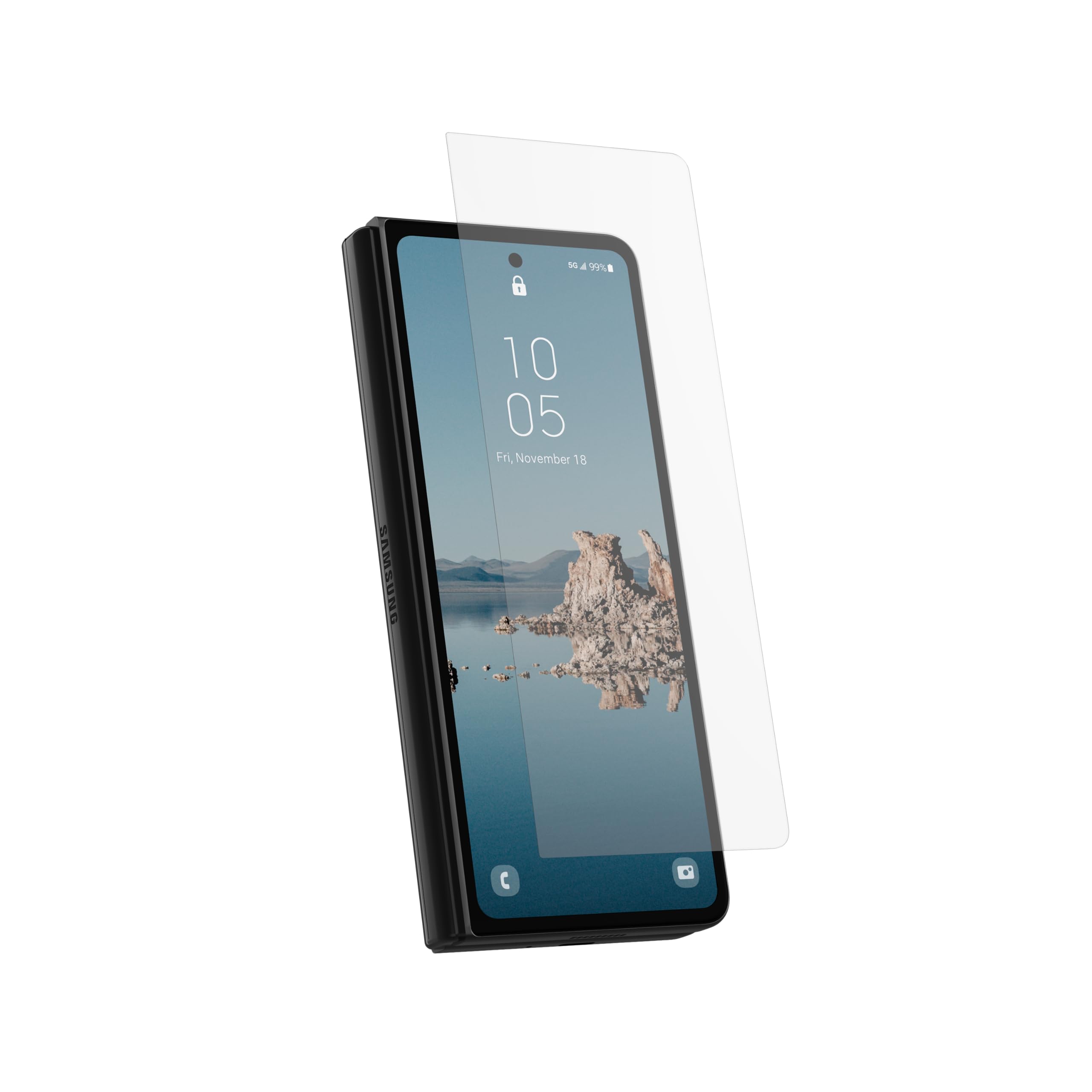 URBAN ARMOR GEAR UAG Glass Shield Plus Pellicola Protettiva Compatibile con Samsung Galaxy Z Fold 5 2023, Premium 9H Vetro Temperato Rinforzato Ultra-Clear HD Anti-Impronte Antimicrobico Antiriflesso