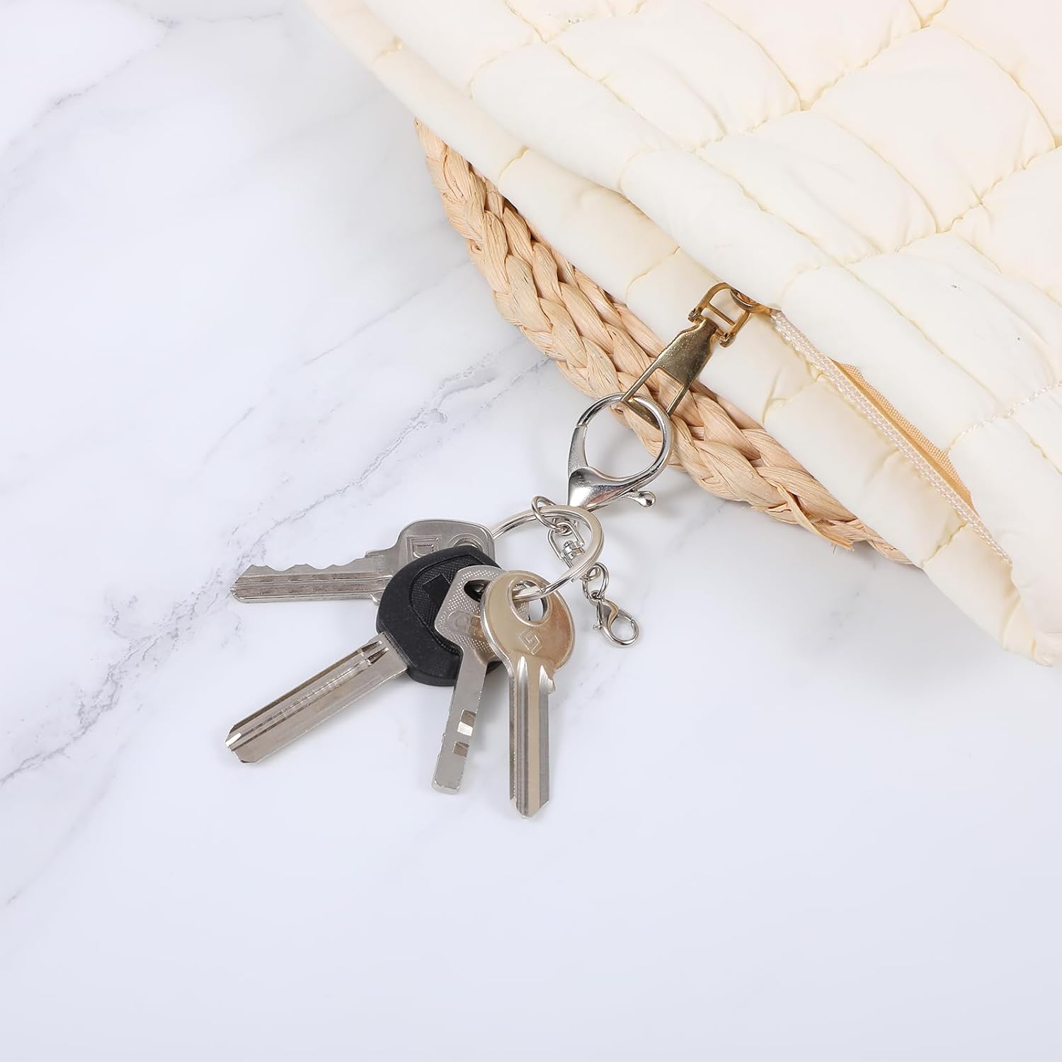 Yolev 20Pcs Lobster Claw Clasps Swivel Hooks Keychain Jewelry DIY Kit (Silver) - Image 4