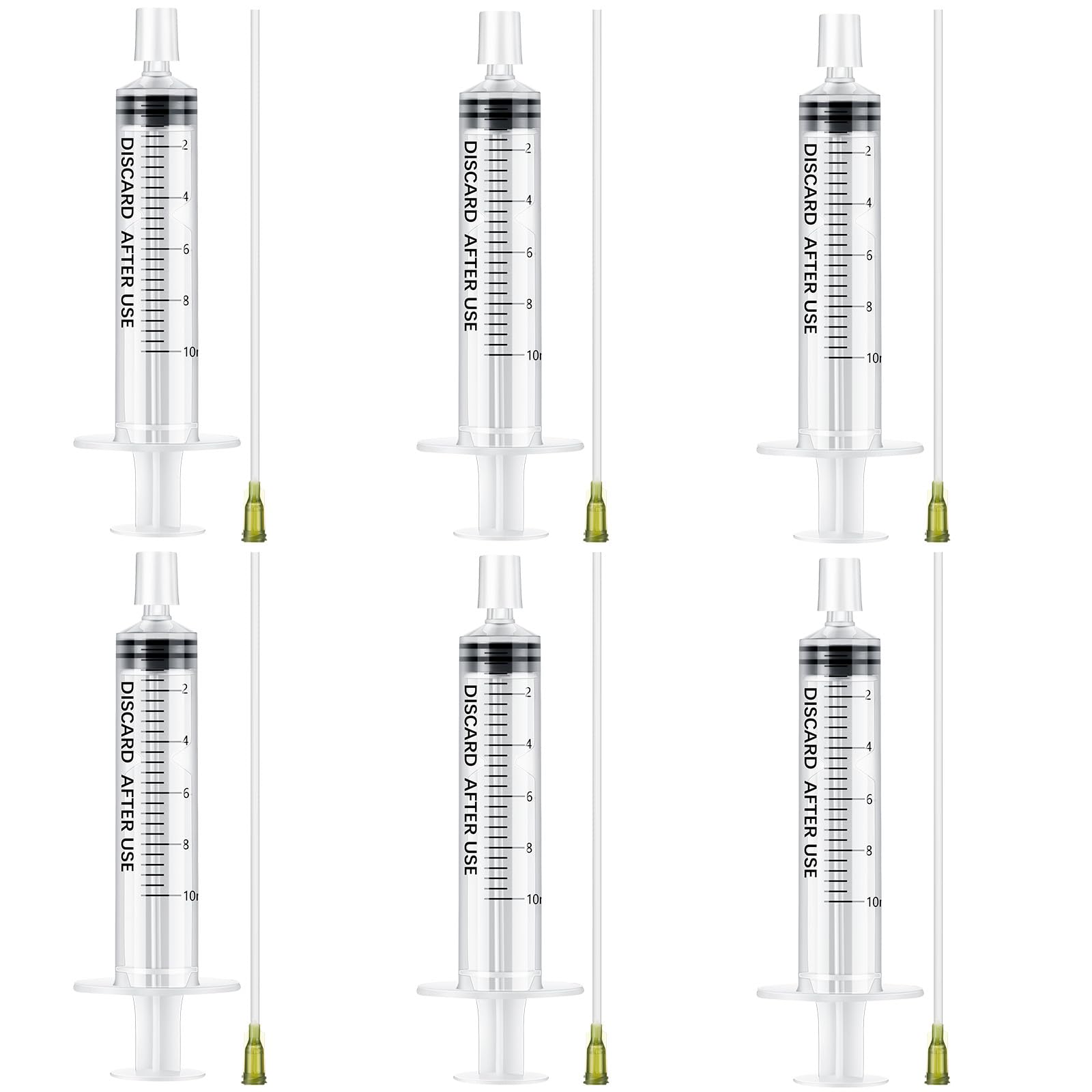 Geiserailie 6 Packs 10ml Perfume Refill Tools Kit Cologne Making Kit with Soft Plastic Tube Small Decanter Extractor for Refillable Liquid Dispensing