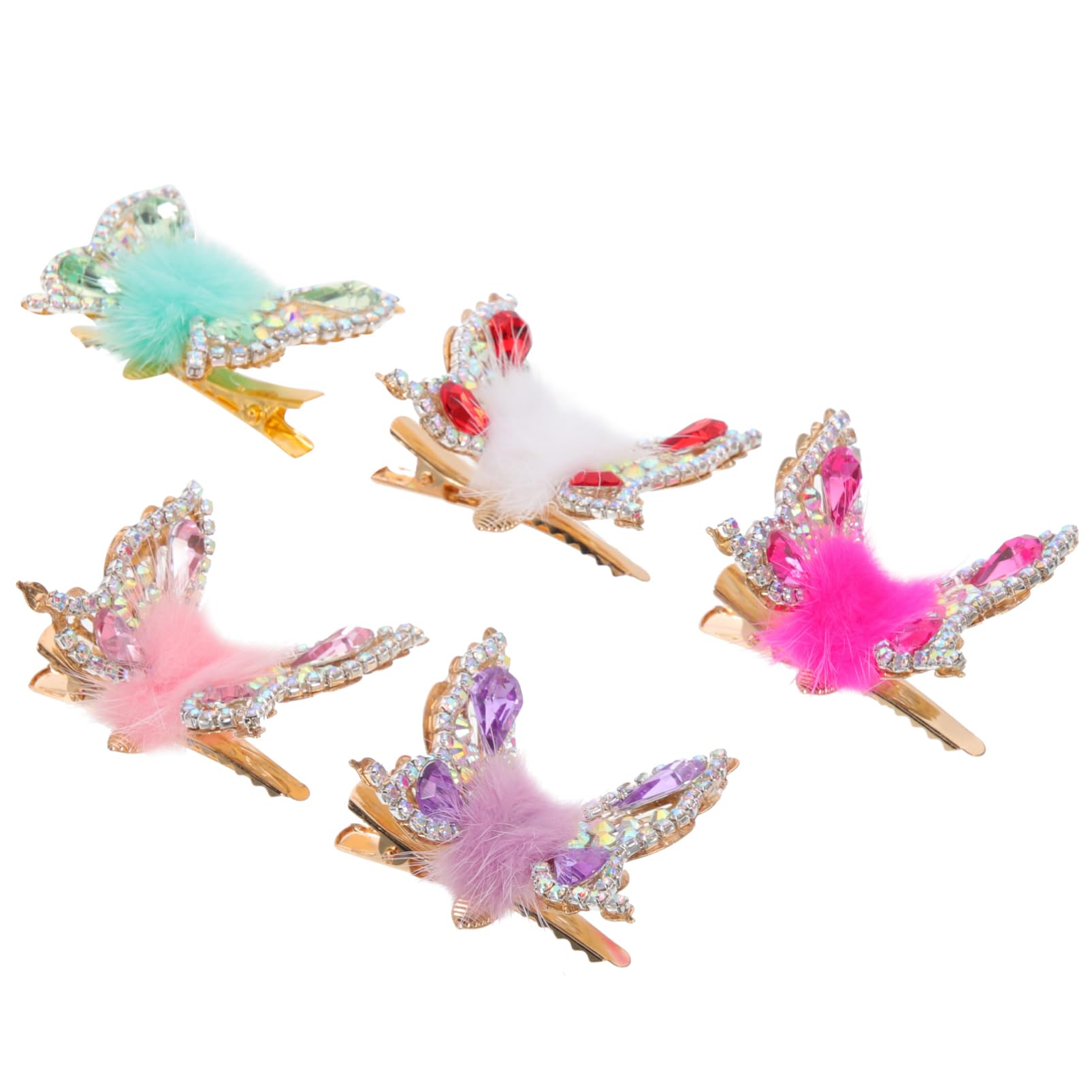 minkissy 20 szt. spinki do włosów motyl stras spinki do włosów motyl spinki do włosów spinki 3D motyl spinki do włosów motyle klipsy do włosów motyl klipsy do włosów dziecko porusza metalowy aksamit