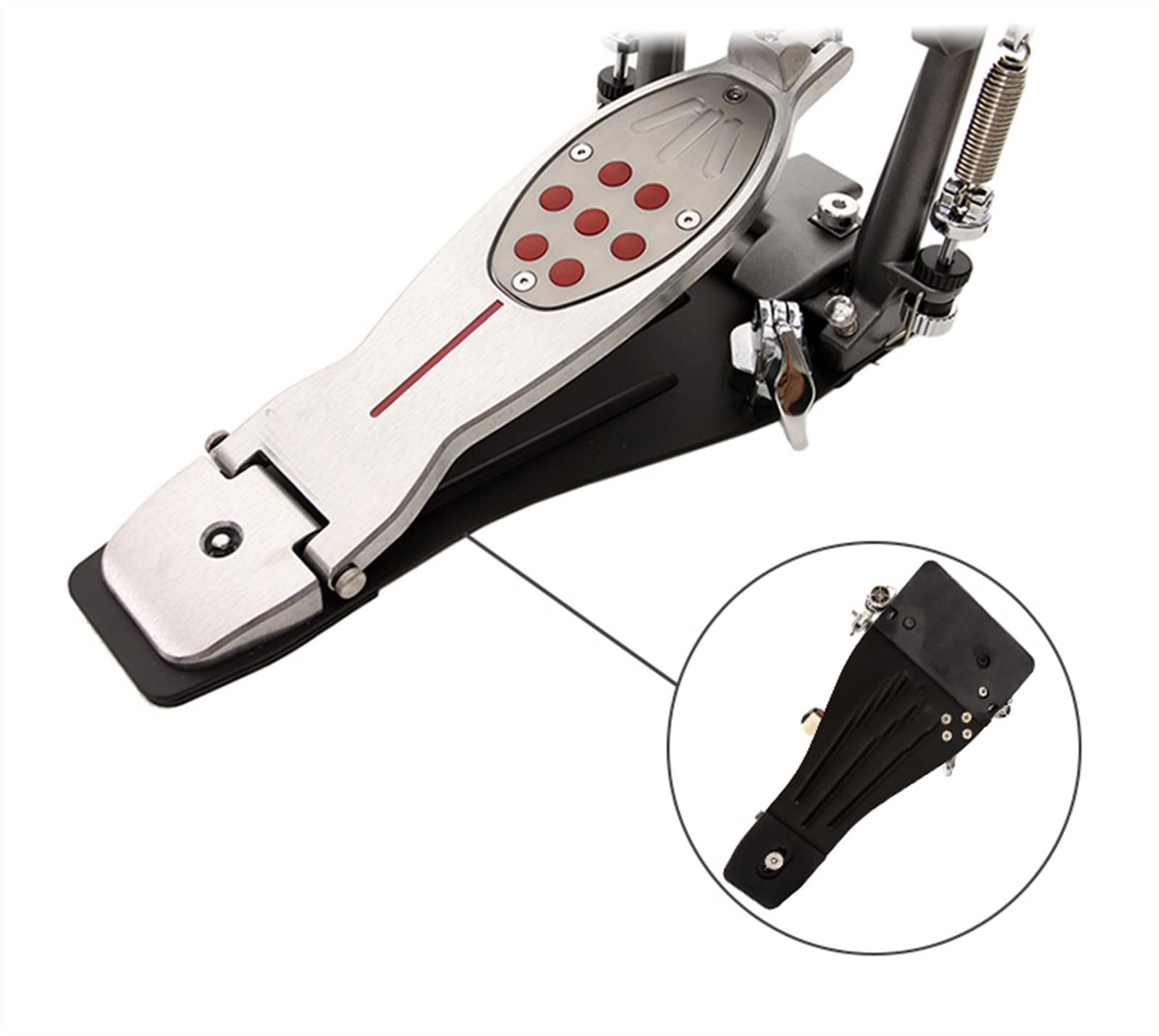 FLFL Pratica Pedale Tamburo Pearl Pedal Hammer Single Pedal Doppio Tamburo Drum Drum Pedal (Color : Single Step)