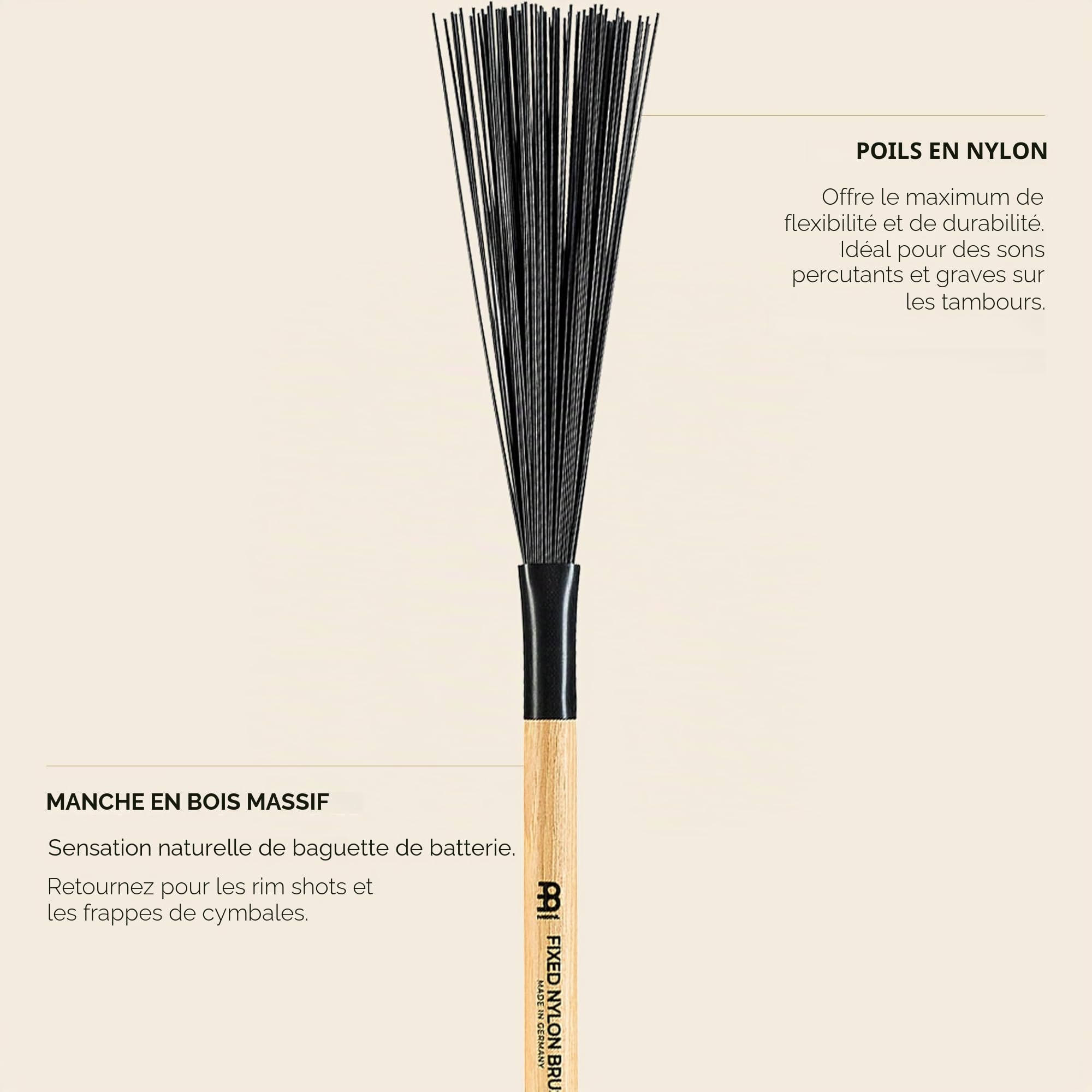 Meinl Fixed Nylon Brush