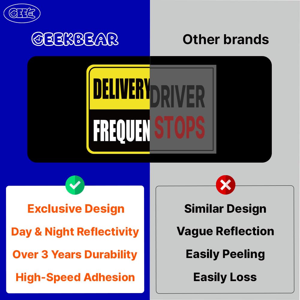 GEEKBEAR Lot De 2 Panneaux D'arrêt Fréquents Pour Véhicule De