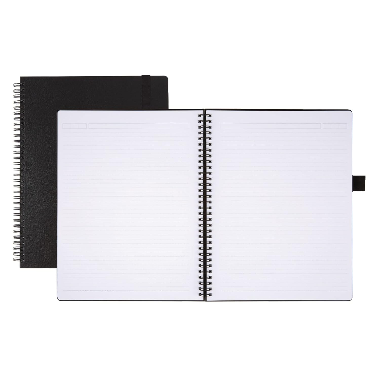 Office Depot® Brand Hard Cover Premium Business Notebook, 8 1/2" x 11", 1 Subject, Narrow Ruled, 120 Pages (60 Sheets), Black