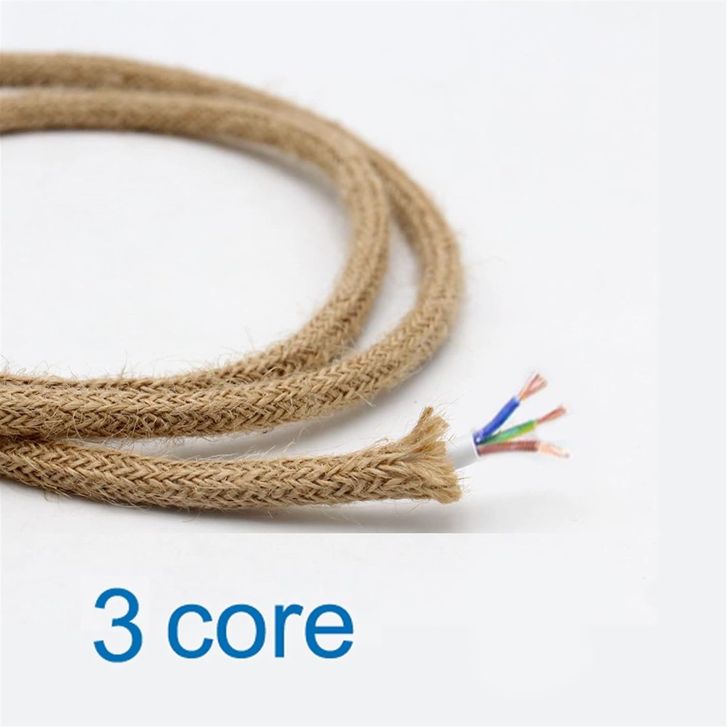 Cordon flexible tressé, Câble en cuivre tressé en tissu torsadé, corde flexible, noyau 2/3, 1-50m