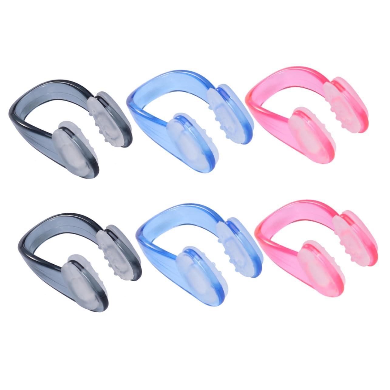 GRIRIW 18Pcs Silicone Swimming Nose Clips for Adults Comfortable Reusable Nose Protection Accessories for Pool Diving Each Pink Black Blue