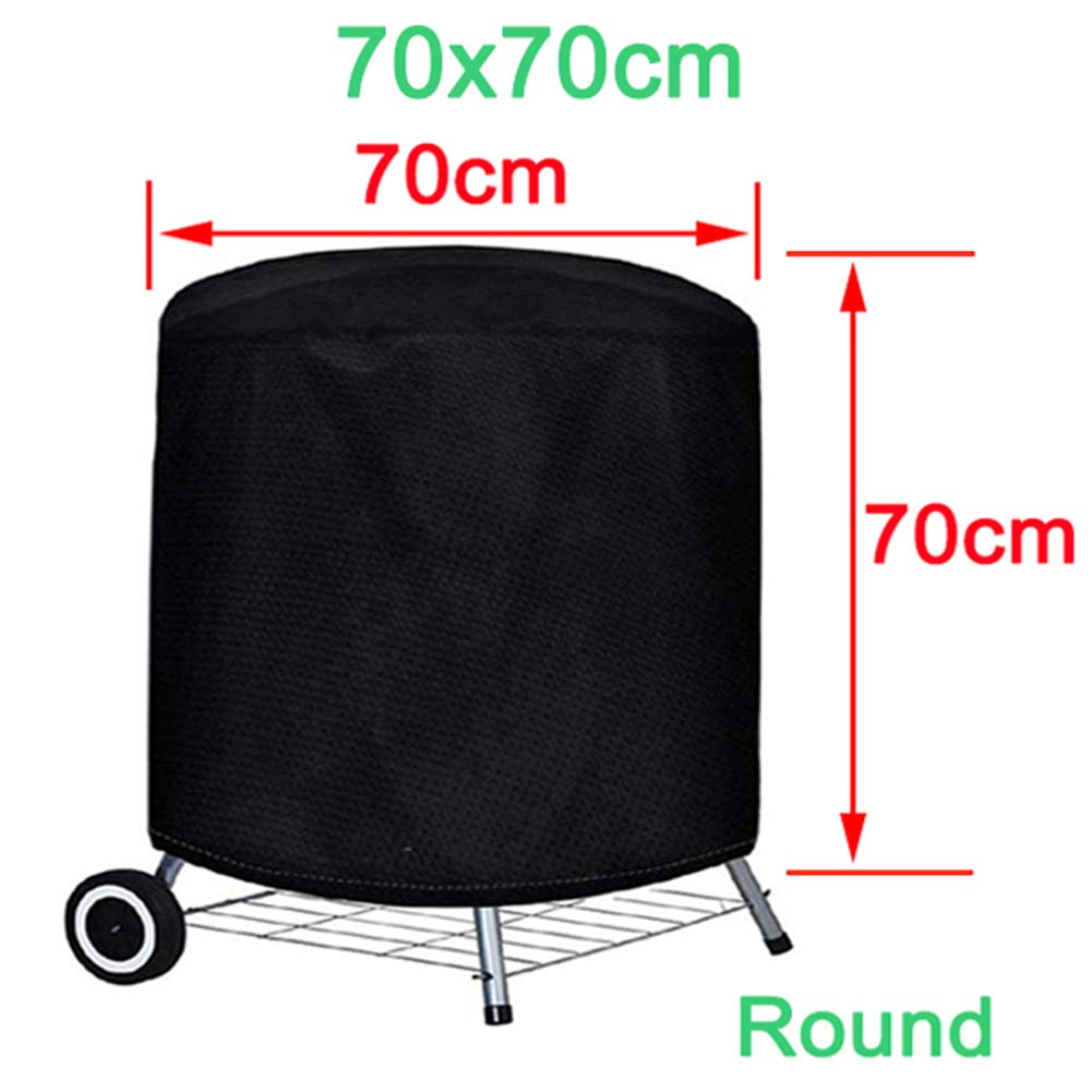 STTC Funda Barbacoa Redonda, 210T Oxford Anti-Viento/UV/Impermeabilidad Redondas Cubierta Protectora para Barbacoa,70x70cm
