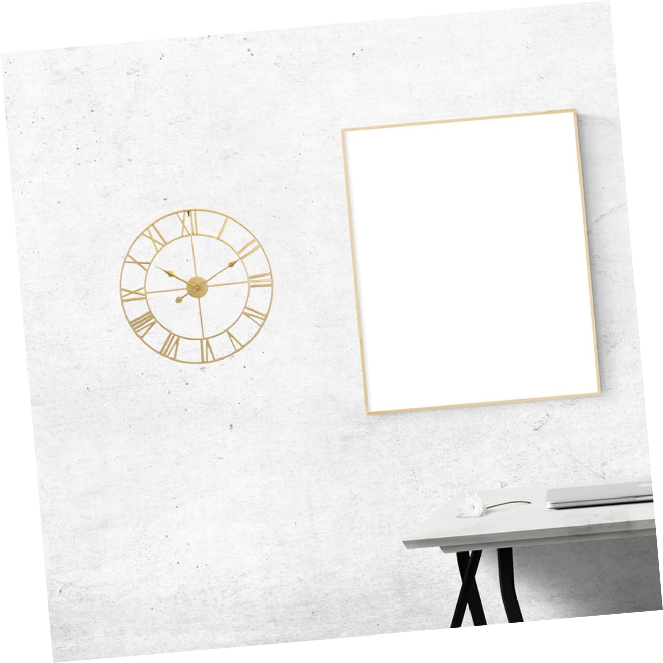Cabilock Reloj de Pared de Hierro Beige Silencioso para Cocina y Hogar | Decoración para Pared, Fácil de Instalar y Retirar, Estilo Creativo y Chic