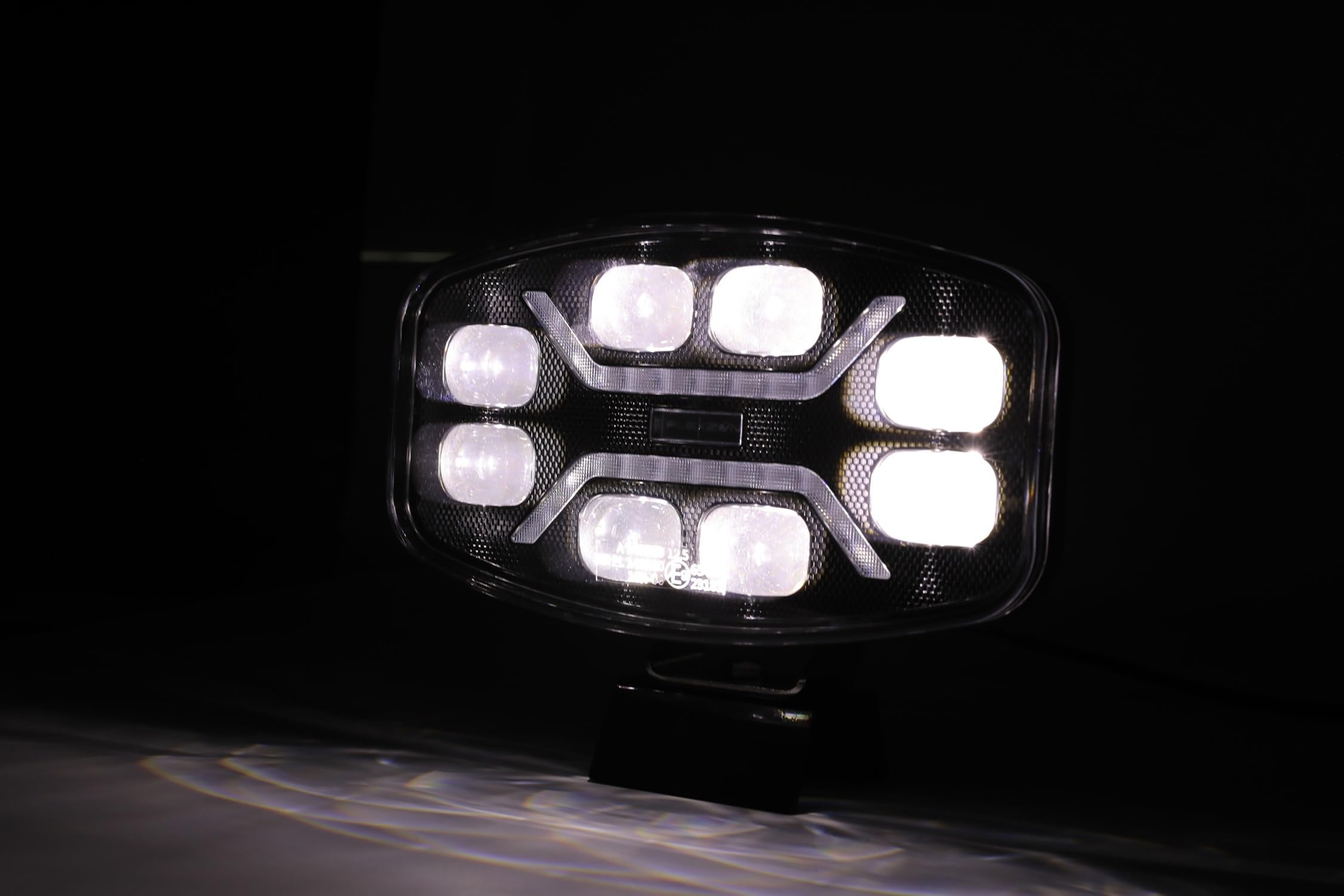 2 faros de trabajo de 12 V, 24 V, 46 W, LED de largo alcance, color blanco amarillo + luz de posición, naranja o blanco, homologación E9 R10, R148, R149 para camión, peso pesado, bicicleta de montaña