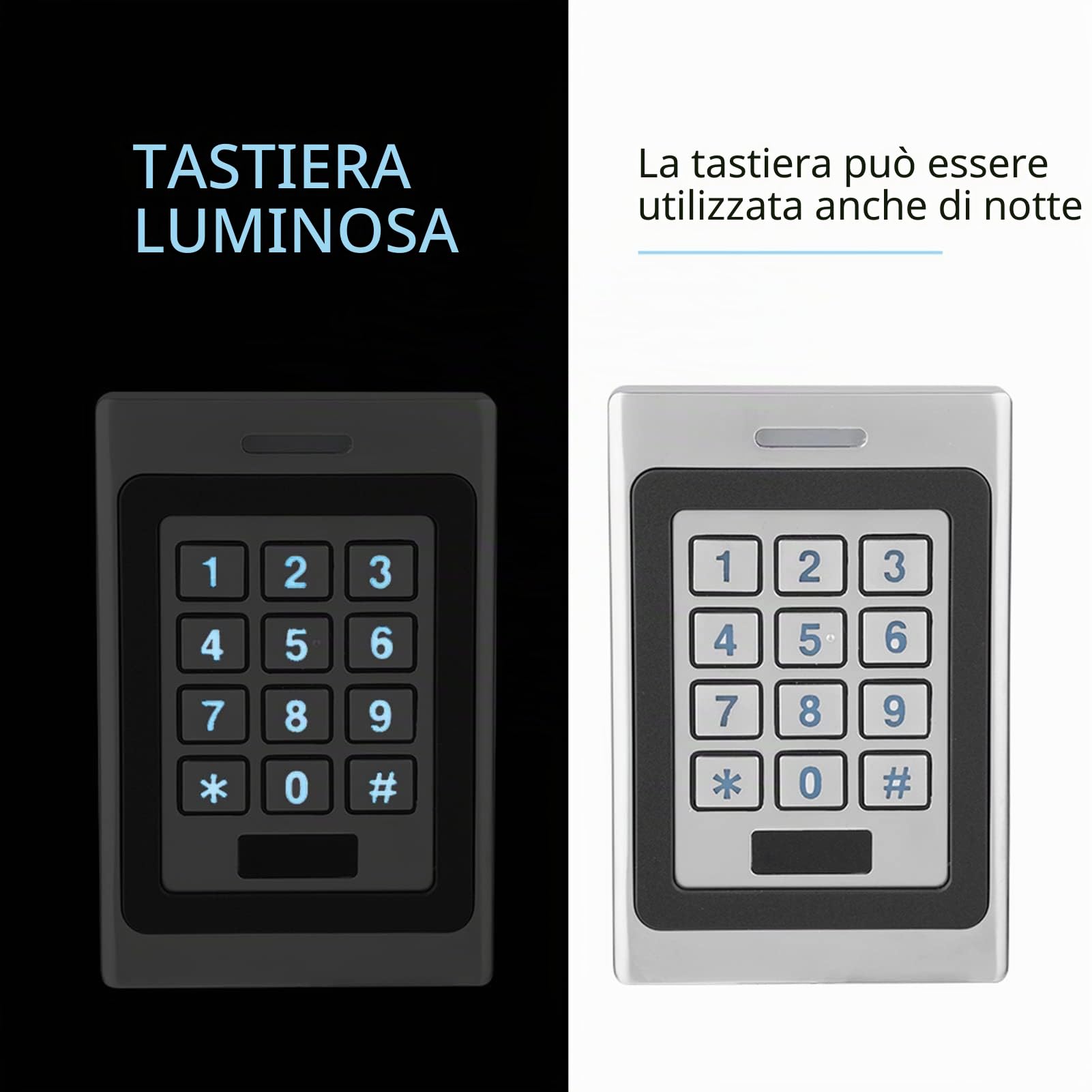 Tastiera di Accesso Senza Chiave Controller di Accesso per Porta Impermeabile con Tastiera Intelligente Aperta e Allarme di Smontaggio