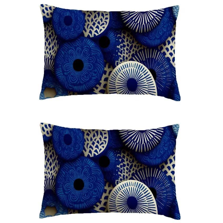 Housse de coussin bleu marine 70x90cm rectangulaire en lin