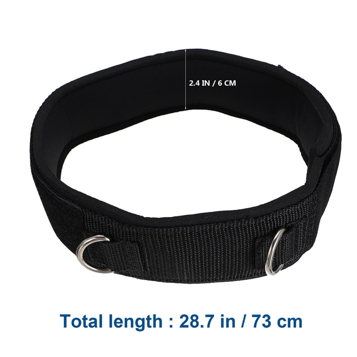 Cinghie Fitness per Coscia 2 Pezzi in Nylon Nero per Esercizio