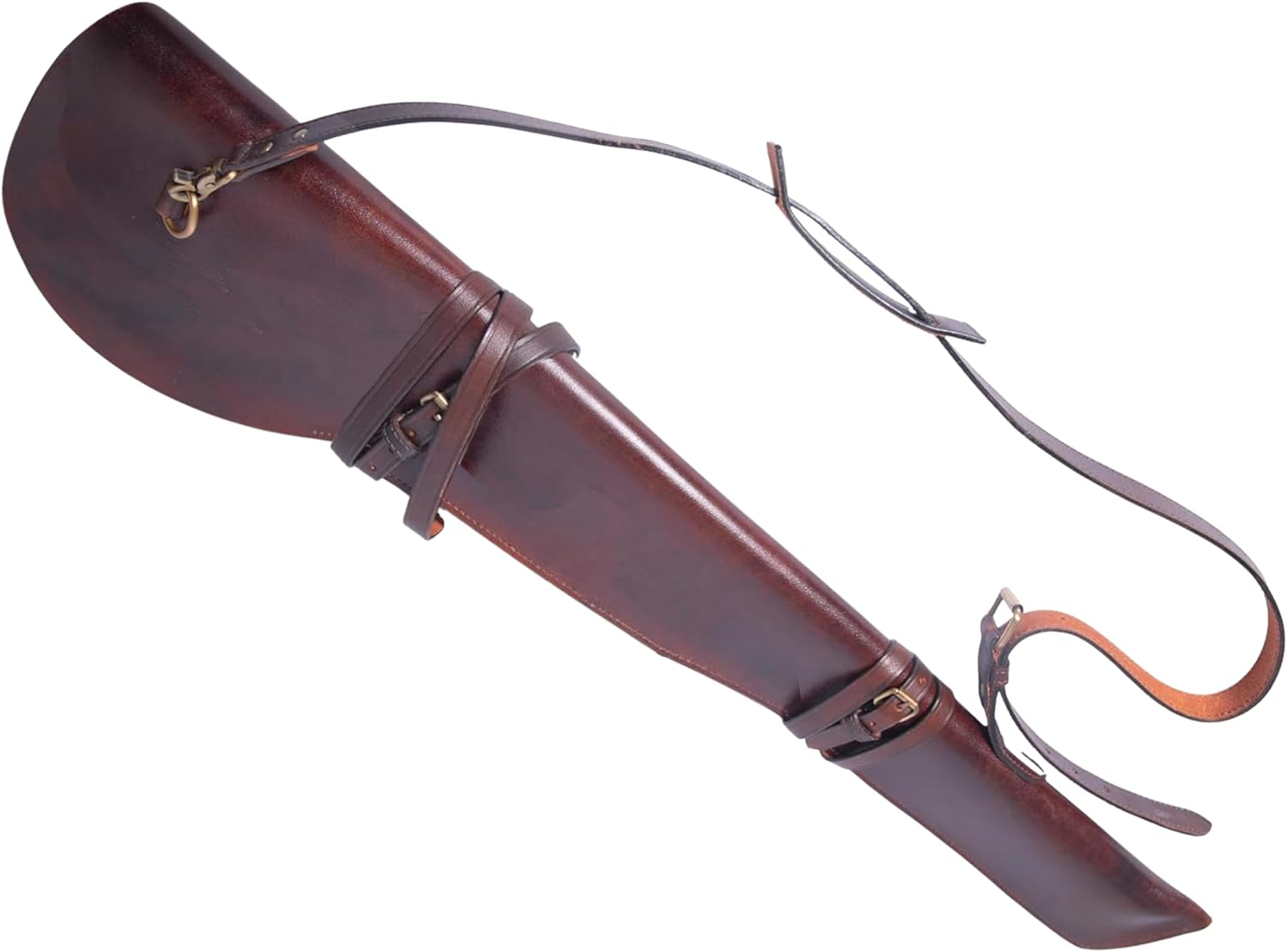 Hulara Genuine Leather Rifle Scabbard for Rossi R95 .357 Magnum Trapper Carbine | Handcrafted Leather Gun Case for Lever Action Rifles | Fits 35” Long Firearms