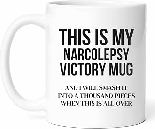 Narcolepsy Survivor Mug - Sleep Disorder Coffee Cup - Funny Gift From - Health Tea Mugs - Restful Night Novelty Cups - 11 Oz Ceramic Gifts For Birthday, Him, Her, Group, Healthcare Provider, Dreamer