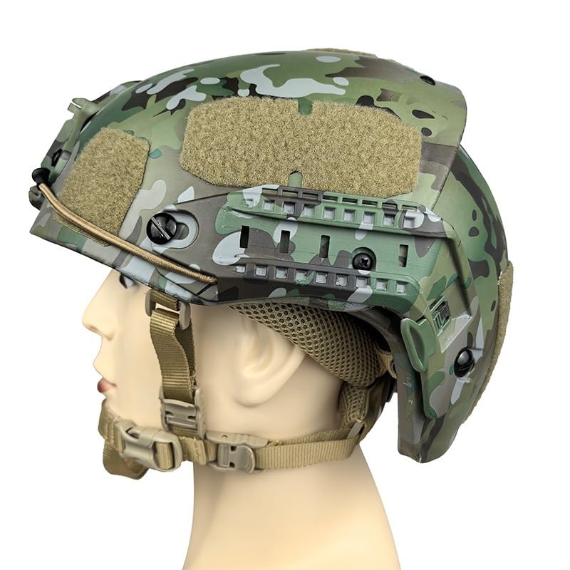 Casque tactique camouflage NIJ IIIA SF PE de 1,8 kg pliable et démontable deux en un