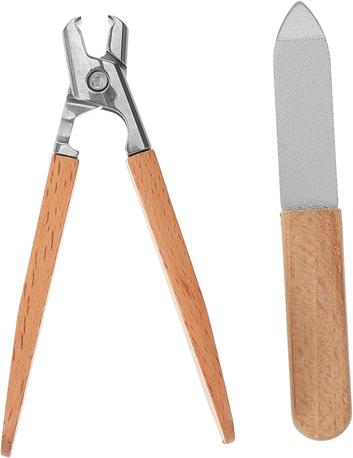 Ipetboom Nail Remover Kit Manicure Pedicure Tools Professional Travel Nail Clippers Wood Handle
