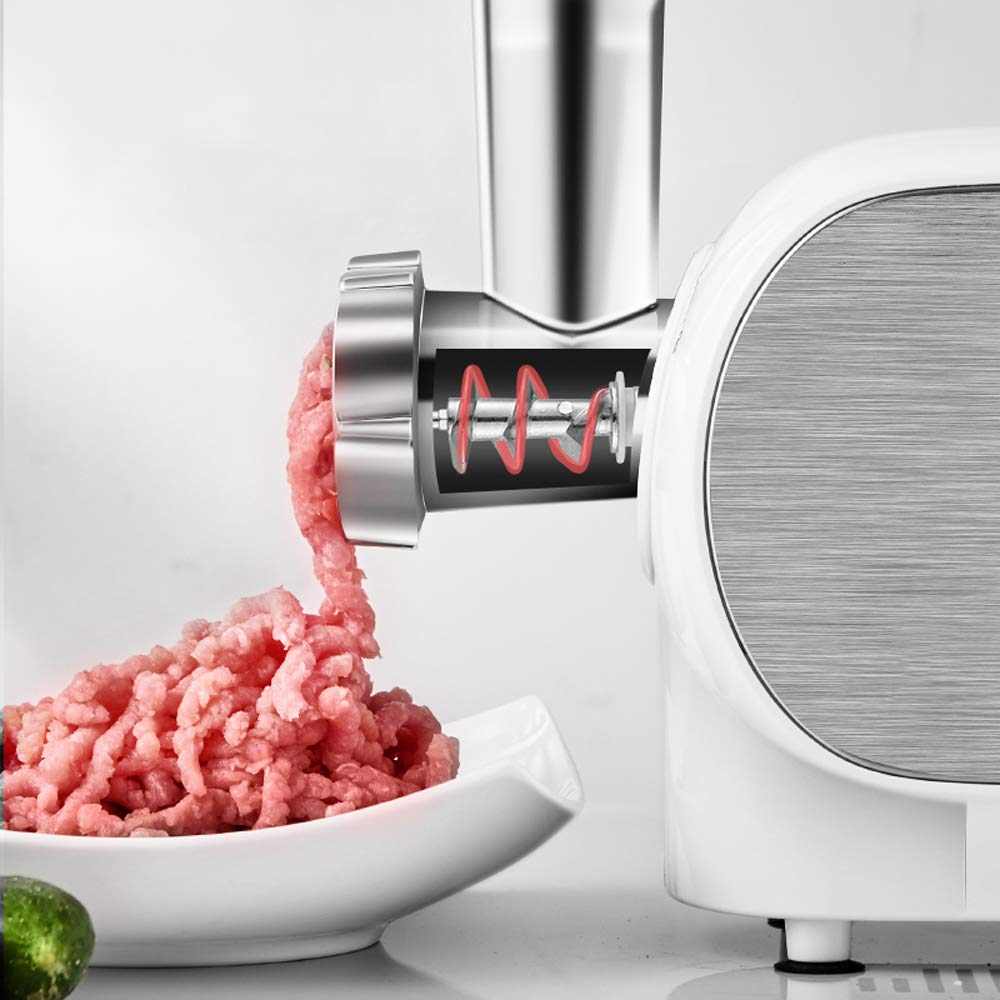 Hanchen Picadora de Carne Eléctrica 1500W Máquina de Picar Carne Verduras Multifuncional Embutidora de Salchichas para Hogar Cocina