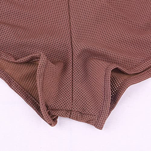 Men's Split Side Short Shorts Sexy Breathable Large Split Sides Mesh Athletic Shorts3