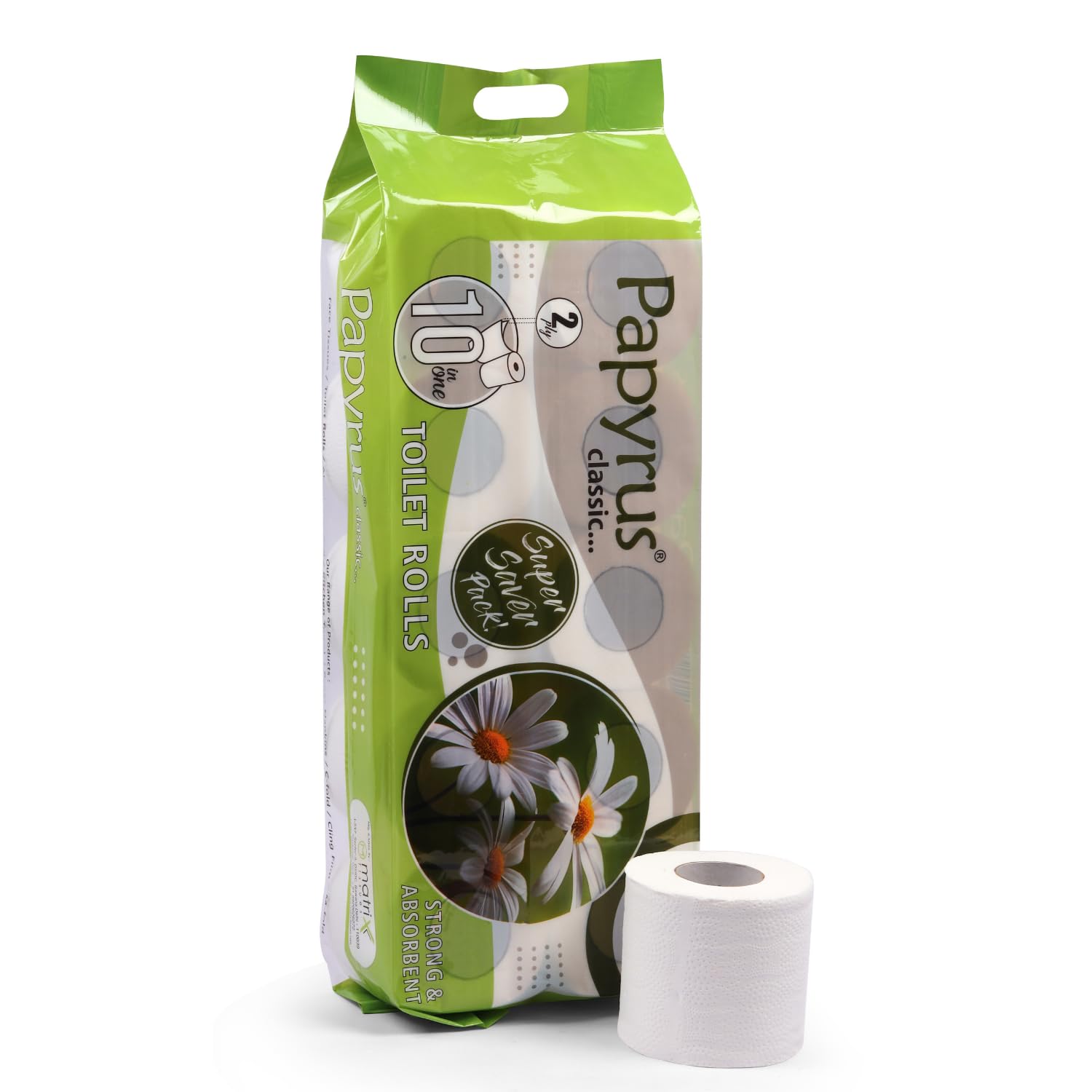 PAPYRUS Toilet Rolls Pack of 10 | 2Ply Toilet Tissue Paper Roll | 10-in-1 Soft Toilet Paper Tissue Roll | Toilet Paper Roll | Toilet Roll For Bathroom | Super Saver Pack(300 Pulls Per Roll-3000 Sheets-image-2