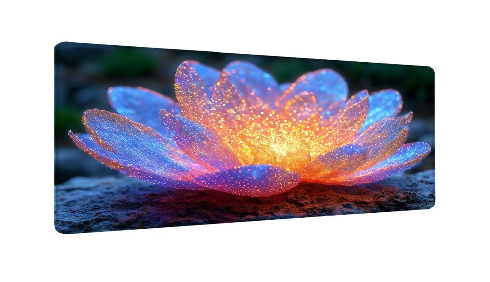 Fantastyczne Kwiaty Podkładka pod mysz XXL 1000x500 mm Duża podkładka pod mysz, podkładka pod biurko z przeszytymi krawędziami, wodoodporna podkładka pod mysz antypoślizgowa gumowa podstawa, dekoracja