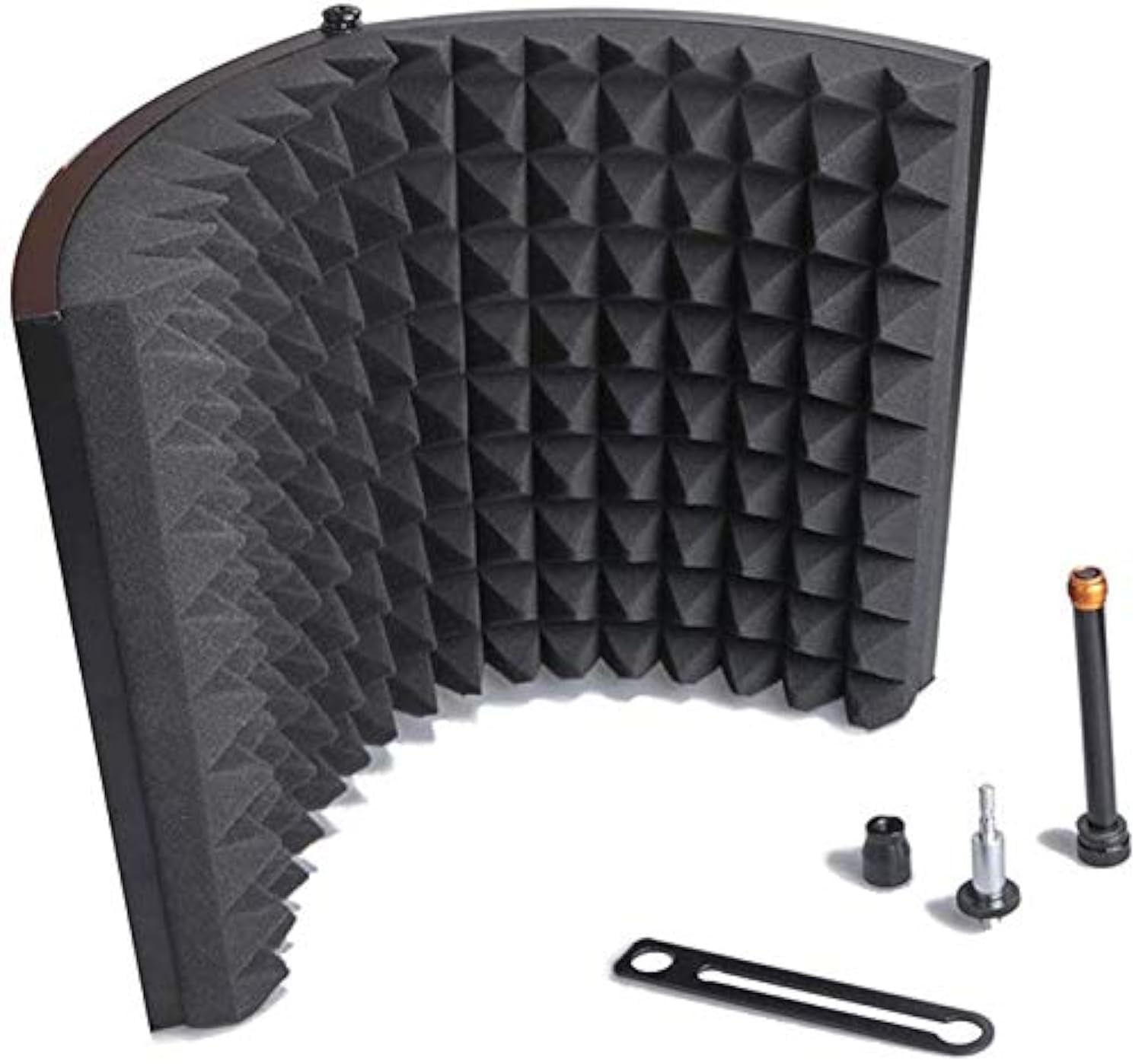 Maono Professional Microphone Sound Isolation Shield, with Aluminum Panel and Sound Absorbing Foam Reflector for Studio Recording (2 panels)