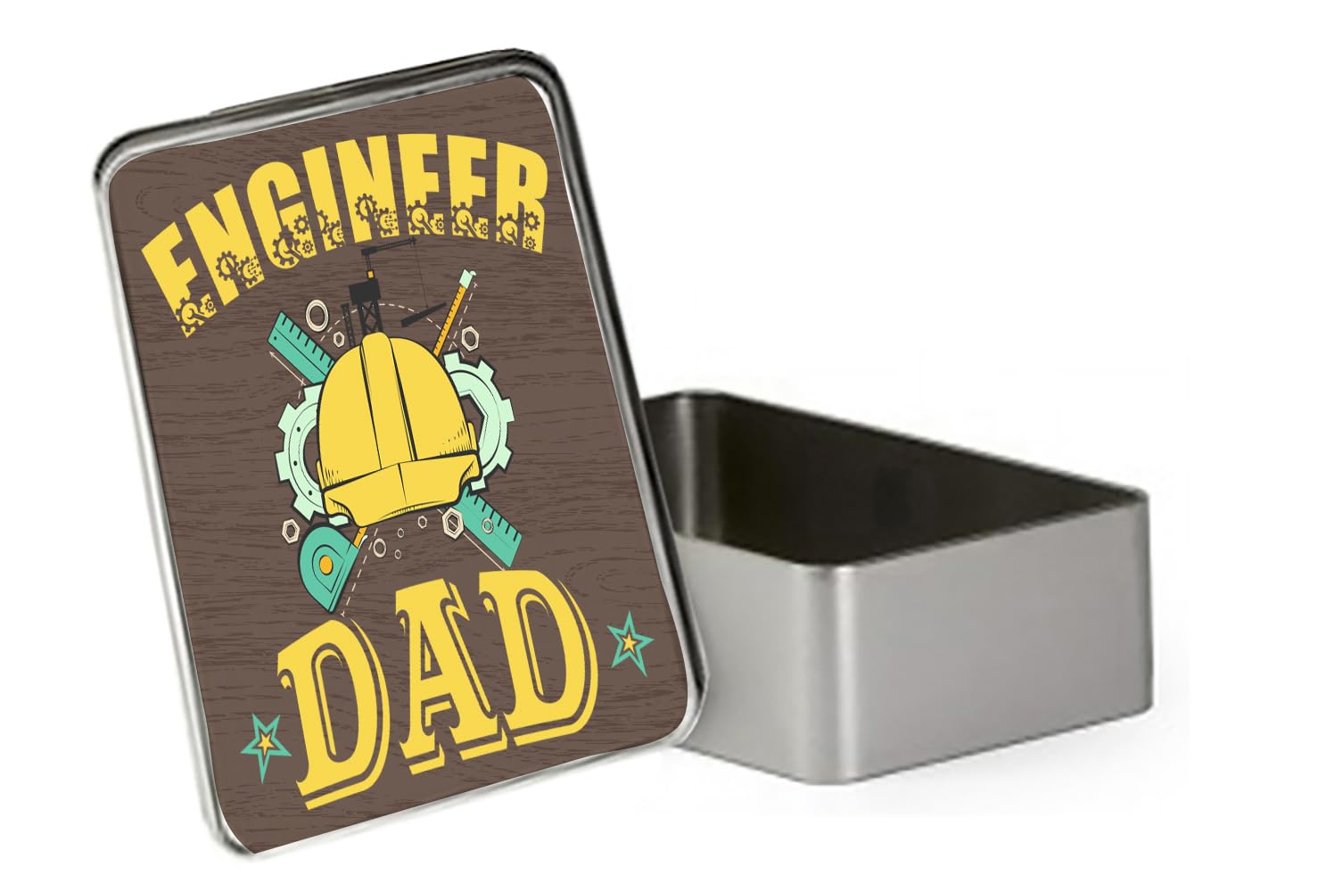 Engineer Dad, Father's Day Gift, Gift For Dad, Portable Metal Tin Box, Storage Box. (Rectangular)