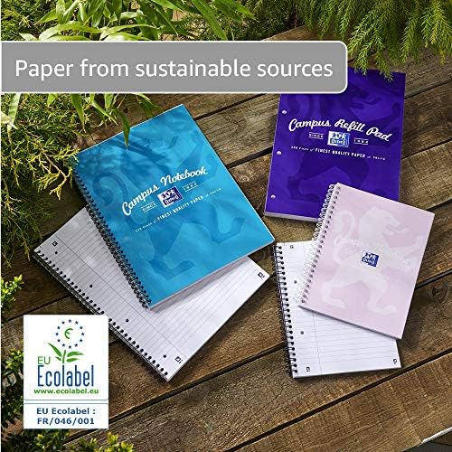Oxford Campus A4 Notebook, Wirebound, Assorted Colours, Pack of 3