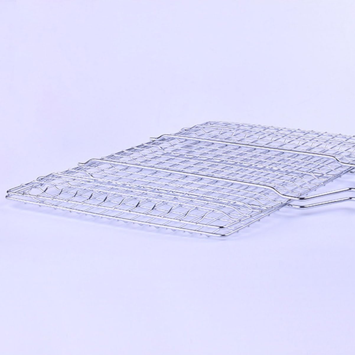 1 Set Barbecue Inossidabile con Stoccaggio Rete Portatile per Carne e Verdure per All e Facile da e Resistente