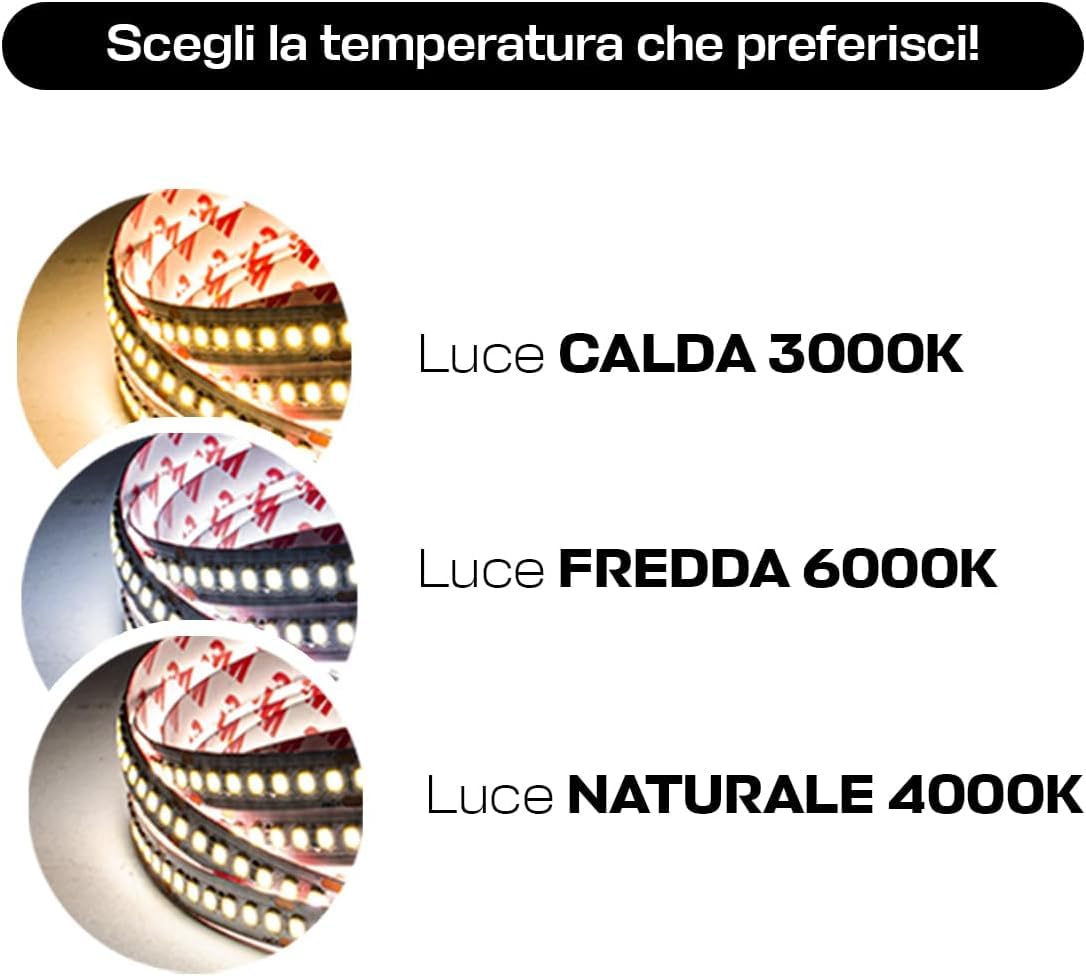 Barretta a Led su misura con dimmer touch per sottopensili - Personalizzabile da 30cm a 200cm con luminosità regolabile (120 cm, Luce Calda 3000K)