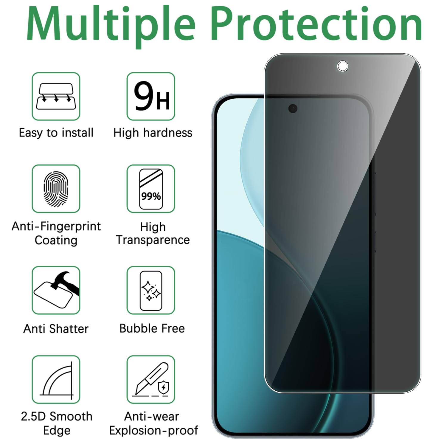 GiiYoon Pellicola Protettiva 3 Pezzi, Vetro Temperato Film Compatible con Oppo Reno 14 5G, Protezione Schermo Durezza 9H, Anti Graffio, Senza Bolle, Alta Definizione GiiYoon Pellicola Protettiva 3 Pezzi, Vetro Temperato Film Compatible con Oppo Reno 14 5G, Protezione Schermo Durezza 9H, Anti Graffio, Senza Bolle, Alta Definizione