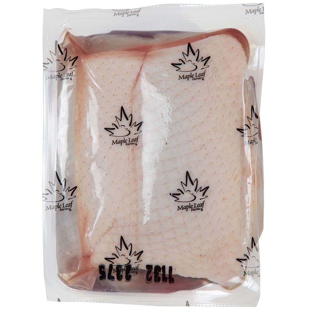 Maple Leaf Farms All Natural Large Boneless Duck Breast 9.5-12.5 oz - 16 Pack Bulk Case for Restaurants