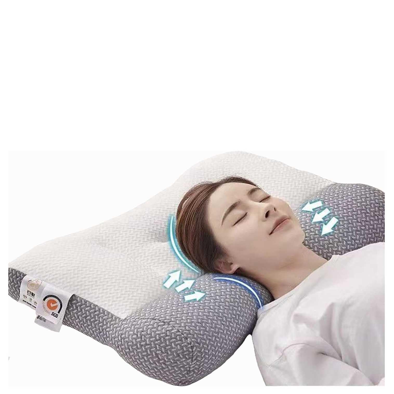 HINNVCL 2024 Super Ergonomic Pillow for Sleep Apnea, Neck Support Pillow, Sleep Apnea Orthopedic Deep Sleep Pillow,Ergonomic Pillow for Neck and Shoulder