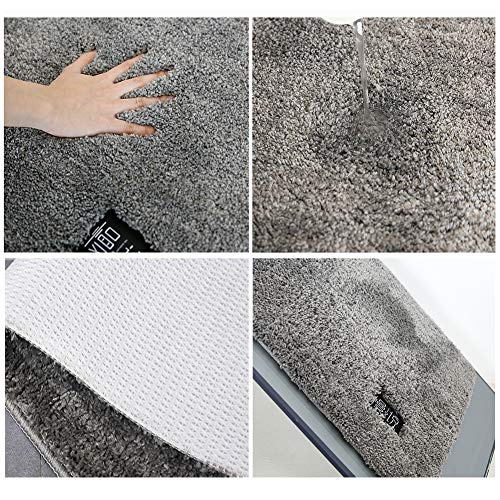 CAIXIN Super Soft Shag Badematte, wasserabsorbierend, Tür, Bodenmatte, maschinenwaschbar, schnell trocknend, Mikrofaser… – Bild 6