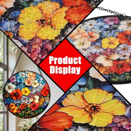 Décoration de fenêtre attrape-soleil coloré pour maison et jardin