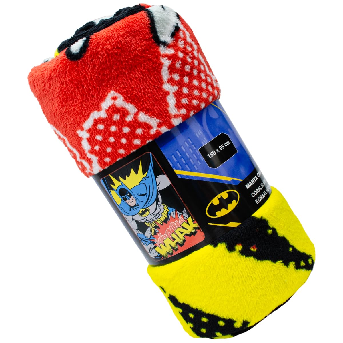 Manta de Coralina Batman 150 x 95 cm 100% Polyster – Estampa Whoom Whak | DC Producto Oficial