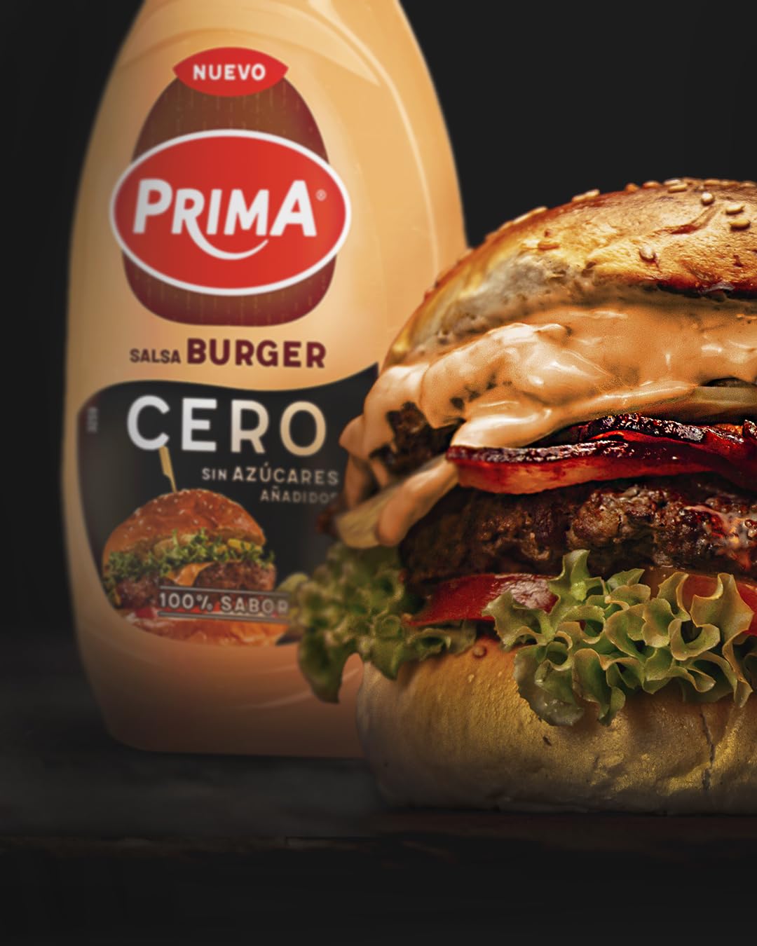 Prima Salsa Burger Cero 260 g sin azúcares añadidos