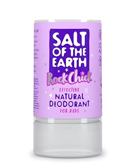 Salt Of the Earth - Natural Deodorant Crystal - Fragrance Free, Vegan, Long Lasting Protection - 100% Natural Origin Ingredients, Cruelty Free - Rock Chick Kids Deodorant - 90 g