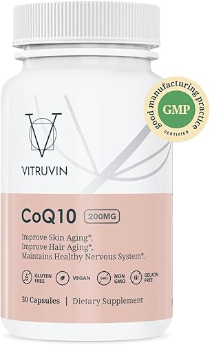 Miniatura 2 de Vitruvin Ubiquinol COQ10 - Coenzima Q10 Ultra-absorbible, co q 10 Suplemento antioxidante para la salud vascular y cardíaca, piel y cabello