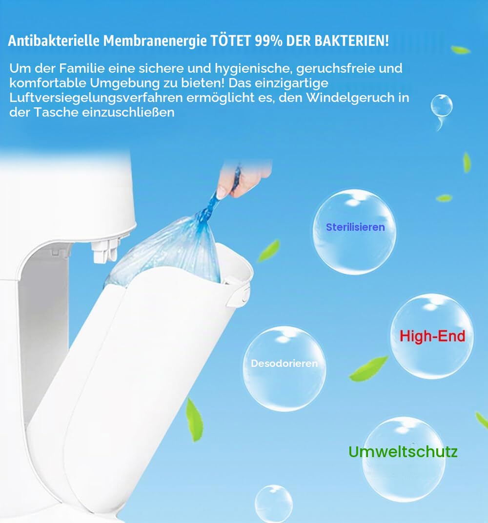12 Nachfüllpackungen Nachfüllfolien Windeleimer, Windeleimer Nachfüllkassetten, Nachfüllbeutel Kompatibel Nachfüllkasse für Spross & Littycat & Litter Locker II & Litter Locker