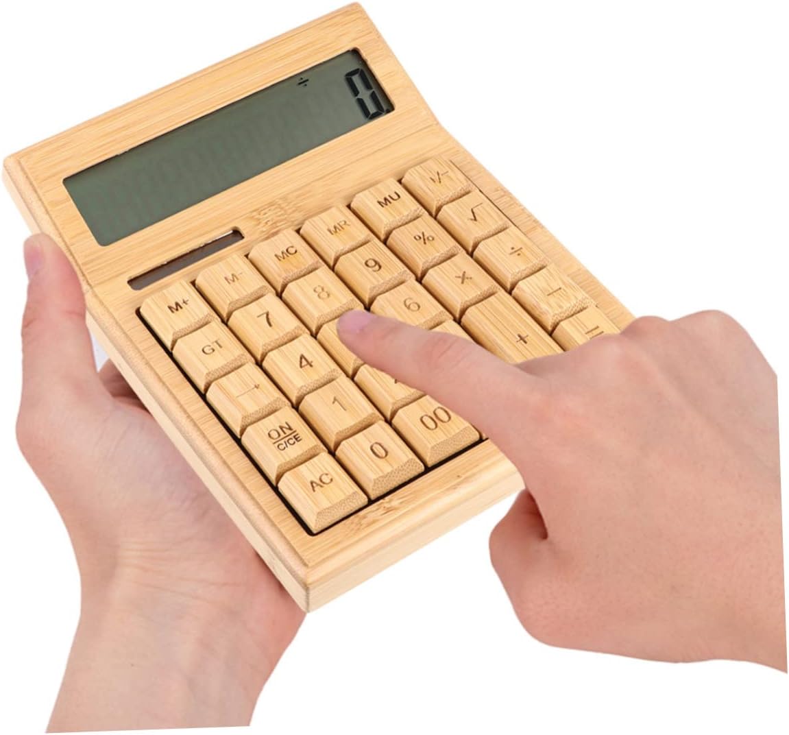 Retro Solar-Powered Key Calculator Lightweight Portable Office Accessory for Learning and Daily Use