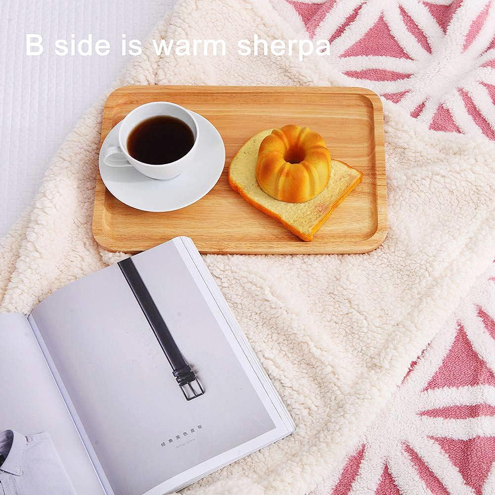 LOMAO Sherpa Fleece Blanket Fuzzy Soft Bed Blanket Dual Sided Throw Blanket fit Couch Sofa (Pink,51x63) - Image 5