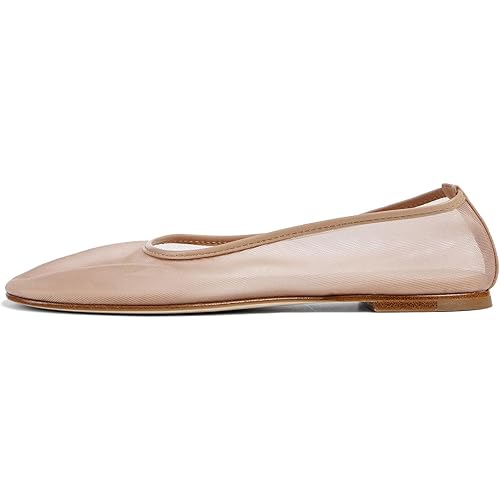 Tulle Mesh Ballet Flats Shoes for Women Slip On Ballerina Shoes Round Toe Comfortable Casual Work Dress Shoes