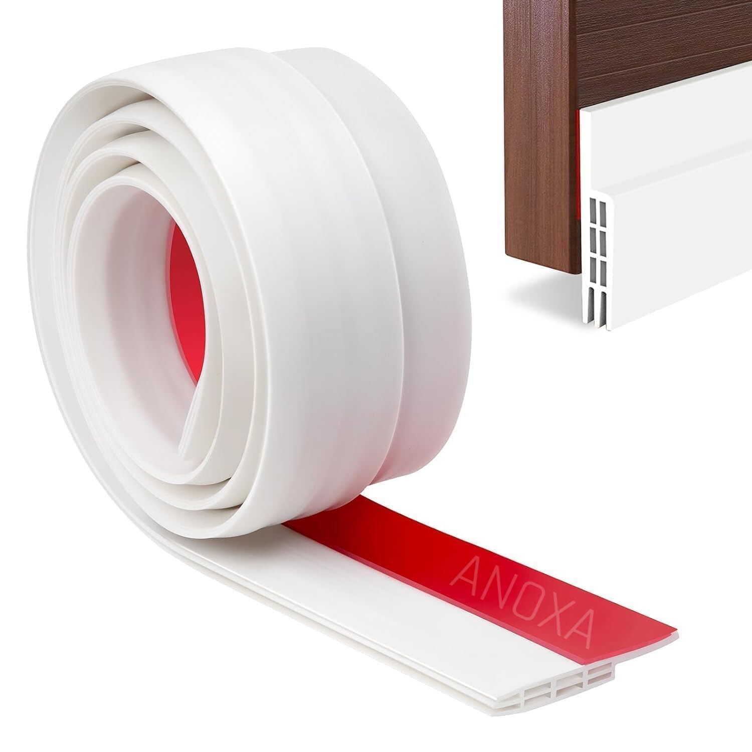 ANOXA Door Draft Stopper Under Door Seal for Exterior/Interior Doors, Door Sweep, Soundproof Door Bottom Weather Stripping, 2 Inch W x 39 Inch L (White) (B0DHCZ5XHP) Amazon Price History, Amazon Price Tracker