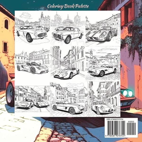 Race Cars Coloring Book for Adults: A Collection of Sports Cars, Exotic and Luxury Designs for cars lovers, Muscle Classic Cars for Adults, Kids, Boys and girls, best for Stress Relief and Relaxation image 3
