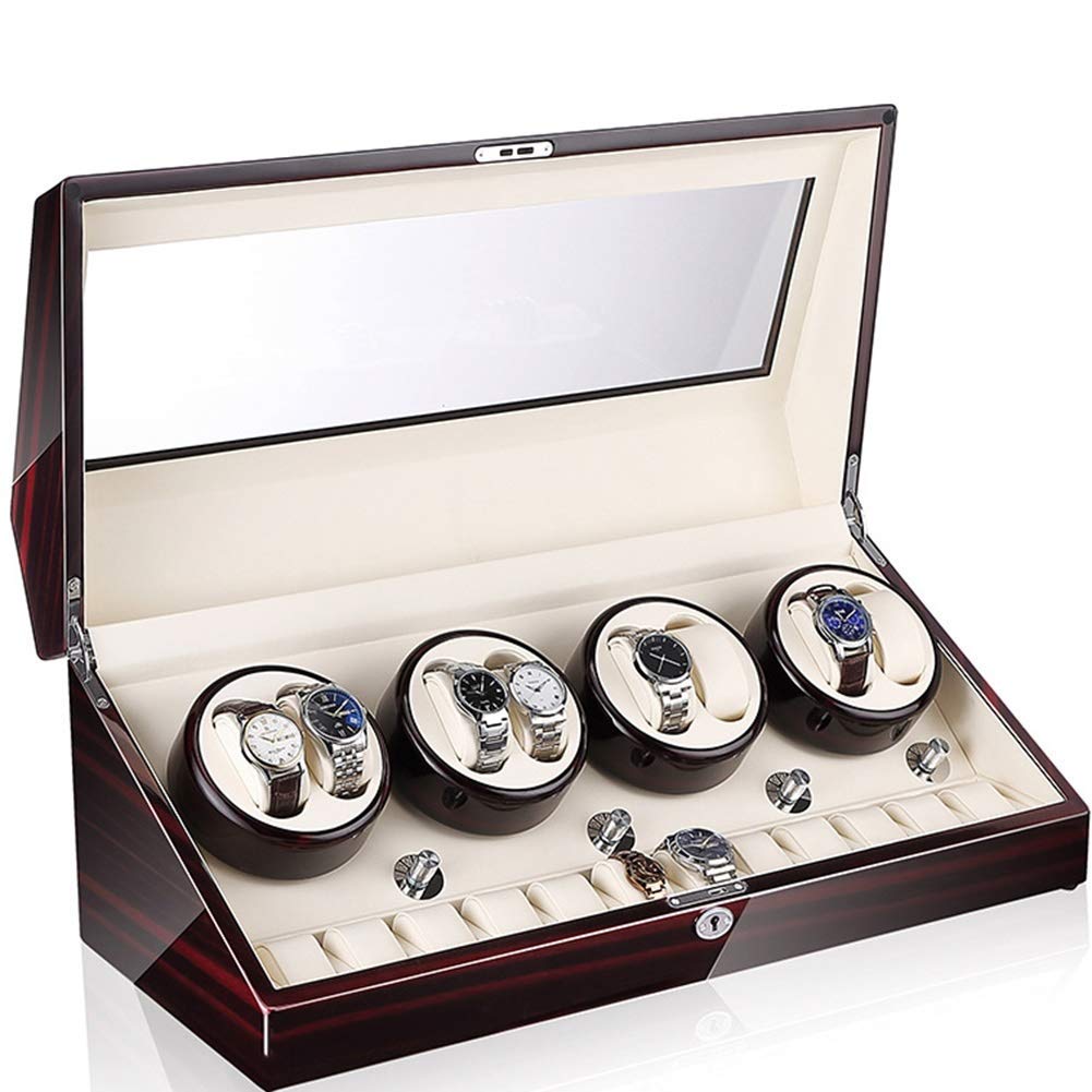 NZPOST Automatic Watch Winder 8+12 Leather Storages Watch Winder Box for All Automatic Mechanical Watches,with Quiet Motor