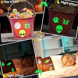 QTL Glow in The Dark Wall Stickers for Kids Glowing Party Supplies Waterproof Vinyl Stickers for Water Bottle Laptop 20Pcs