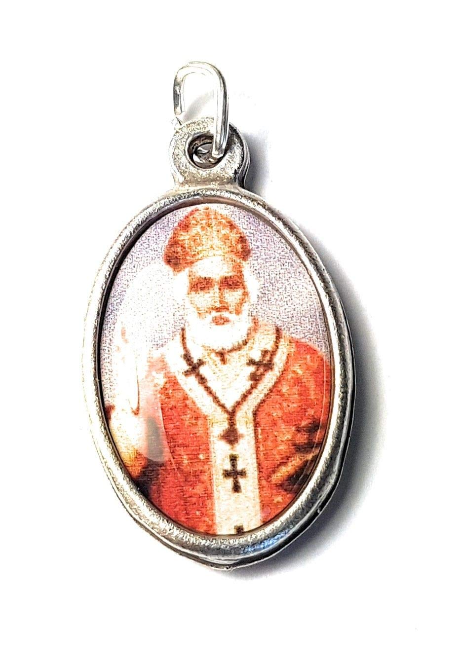 Large Relic Medal3rd Class 1" relic Medal of Saint Nicholas Nikolaos of Myra Patron of Children Coopers Sailors Fishermen Merchants Broadcasters Thieves Brewers San Nicolás Niños marineros pescadores Gente de mar