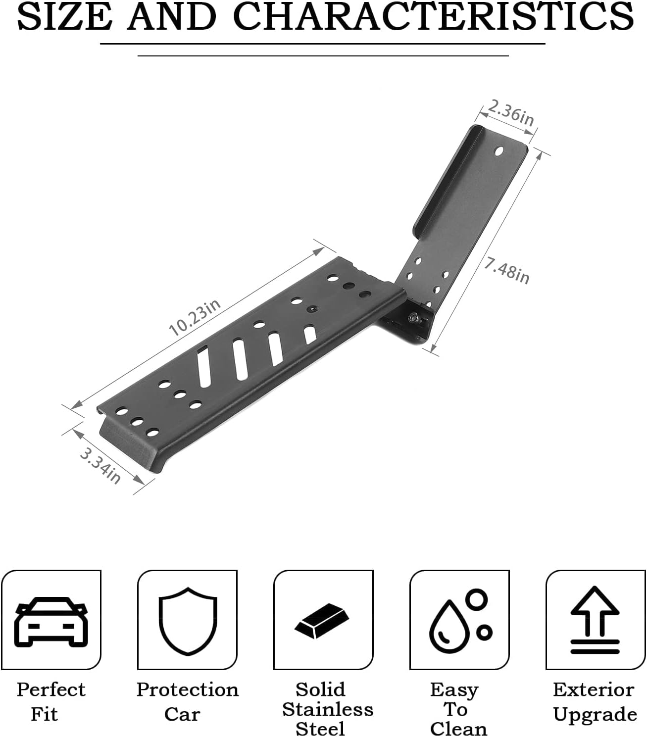 RT-TCZ Dead Pedal Brake Shoes Solid Steel Left Side Foot Rest Kick Panel Accessories for Jeep Wrangler JL Gladiator JT 2018 2019 2020 2021 2022 2023