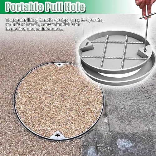 Couvercle de drain en inox 40x40 cm antidérapant et ultra résistant